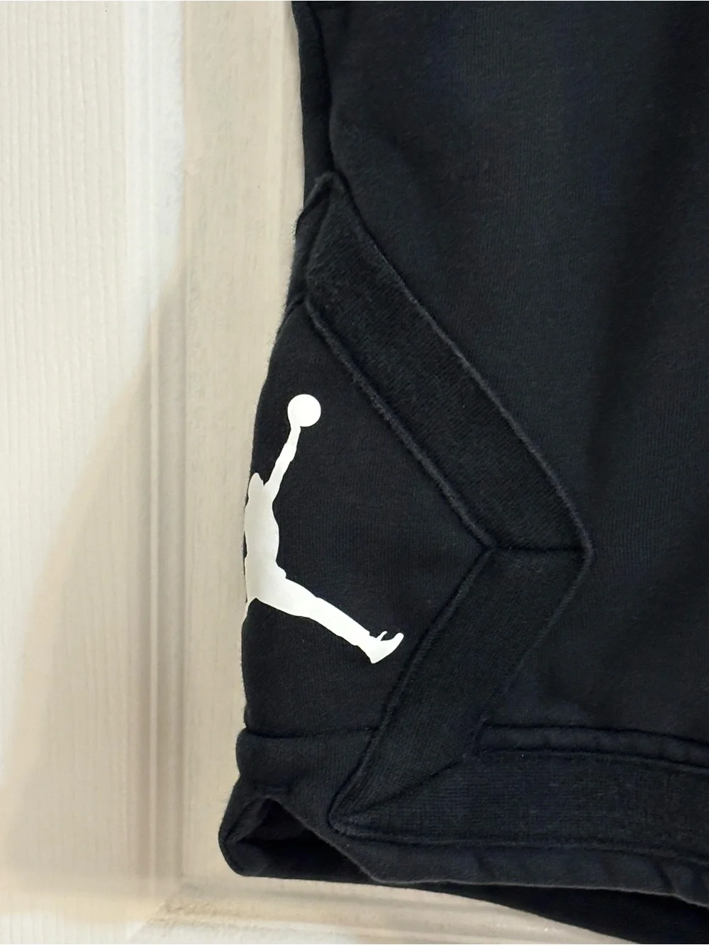 Nike Jordan Essential Fleece Diamond Shorts Mens L Large Black Gym Sweat Shorts